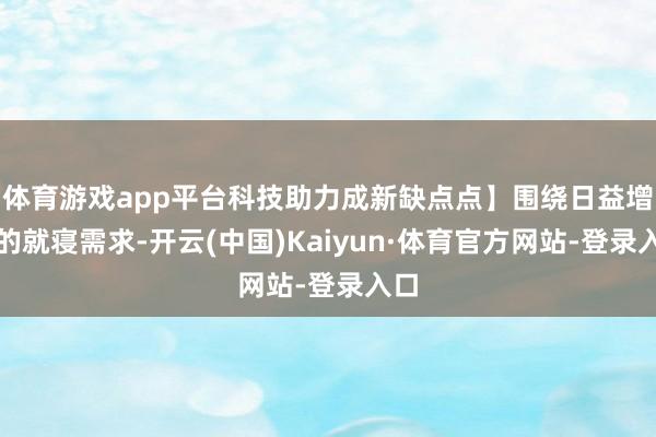 体育游戏app平台科技助力成新缺点点】围绕日益增长的就寝需求-开云(中国)Kaiyun·体育官方网站-登录入口