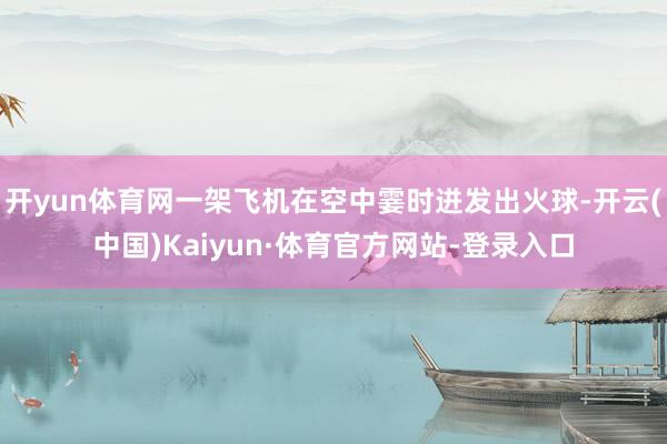 开yun体育网一架飞机在空中霎时迸发出火球-开云(中国)Kaiyun·体育官方网站-登录入口