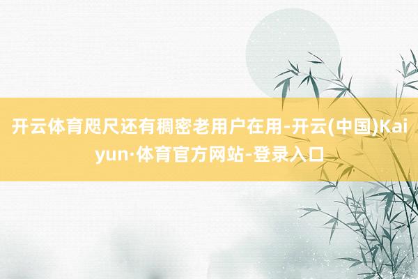 开云体育咫尺还有稠密老用户在用-开云(中国)Kaiyun·体育官方网站-登录入口