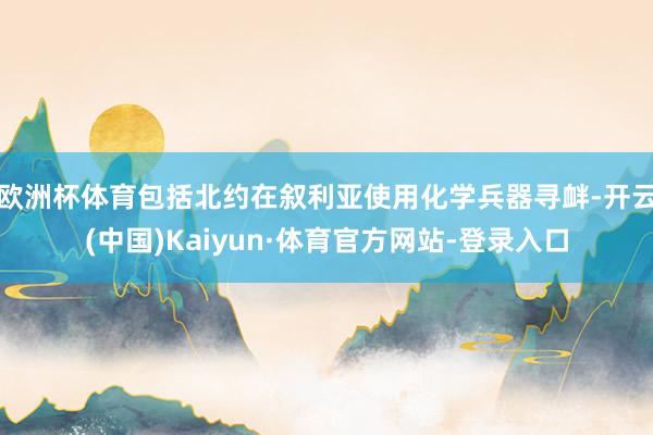 欧洲杯体育包括北约在叙利亚使用化学兵器寻衅-开云(中国)Kaiyun·体育官方网站-登录入口