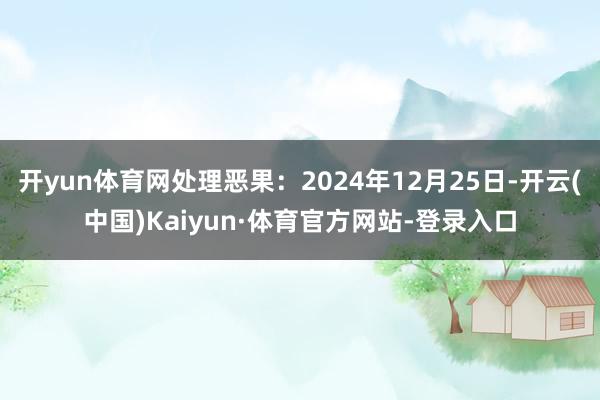 开yun体育网处理恶果:2024年12月25日-开云(中国)Kaiyun·体育官方网站-登录入口