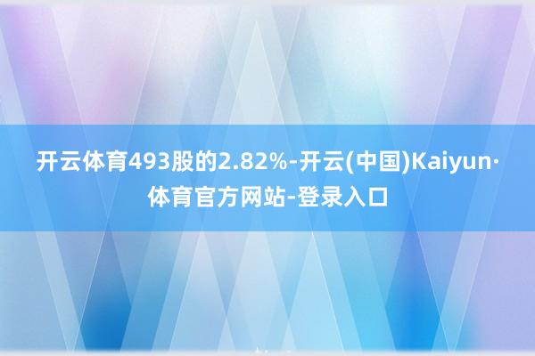 开云体育493股的2.82%-开云(中国)Kaiyun·体育官方网站-登录入口