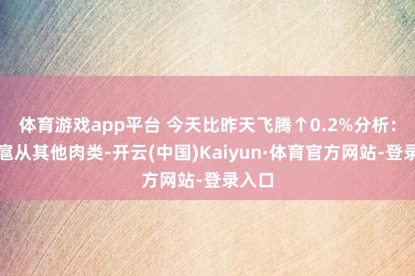 体育游戏app平台 今天比昨天飞腾↑0.2%分析：鸡肉扈从其他肉类-开云(中国)Kaiyun·体育官方网站-登录入口